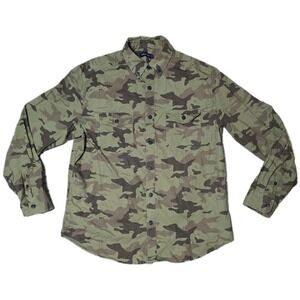 Nautica Camouflage Button Down Shirt‎ Men's Long Sleeve Size L (C)